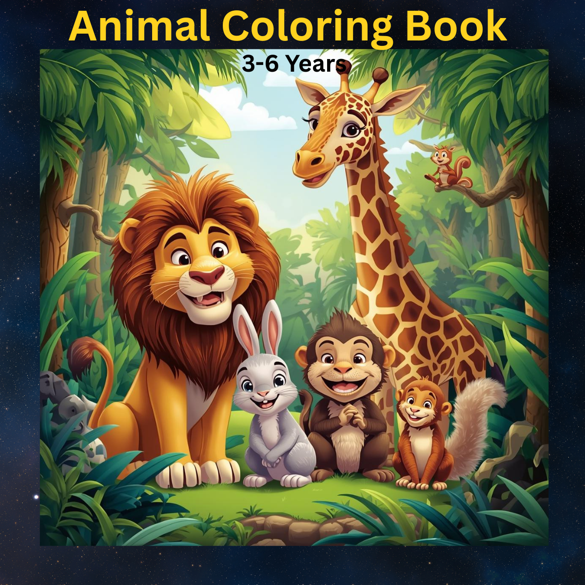 Animal Coloring Book for 3 - 6 Years